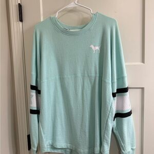 Victorias Secret PINK light blue Crewneck Sweater
